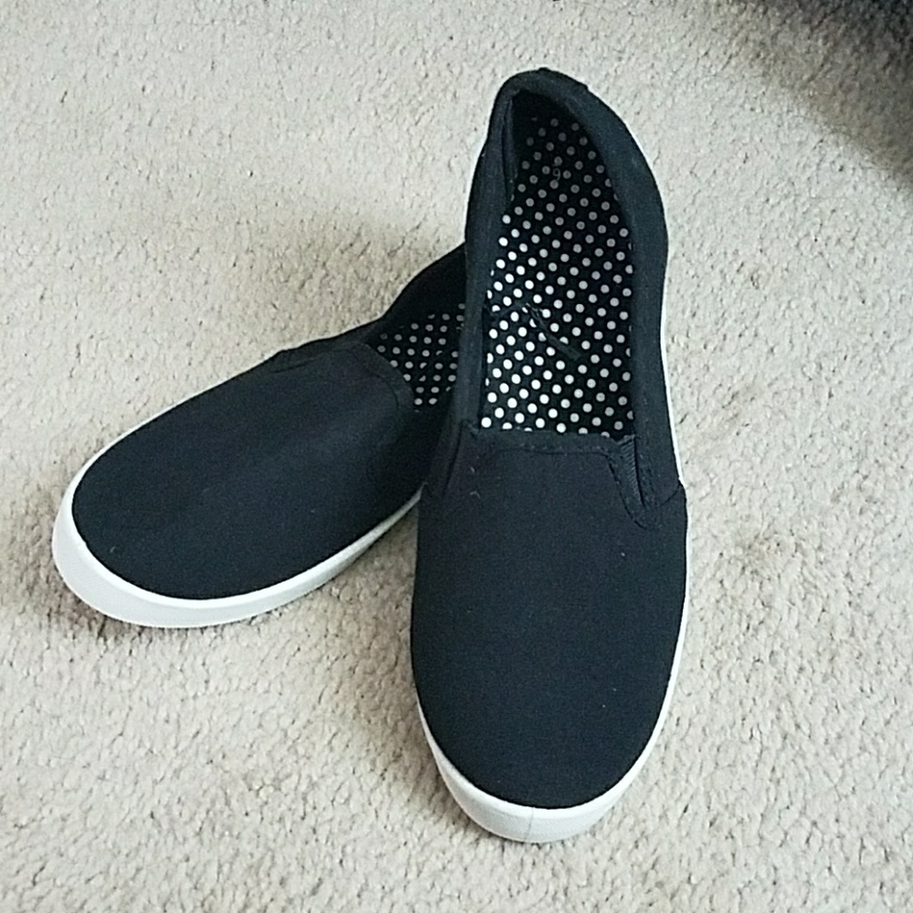 Black Canvas/Loafer shoes